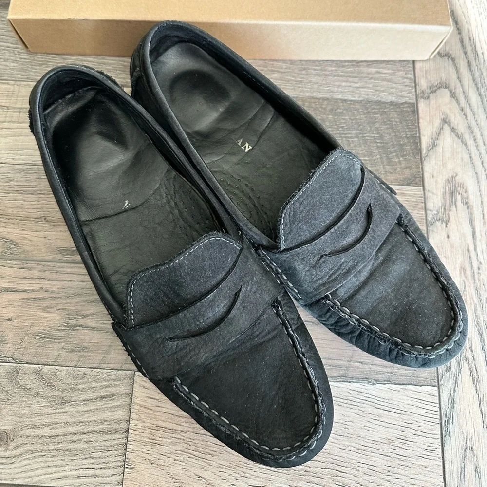 Cole Haan Black Nubuck Leather Air Sadie‎ Driver, driving loafer, size 8